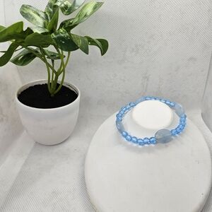 Elegant Blue Beaded Bracelet